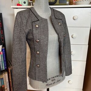 Women's Gray Tweed Jacket